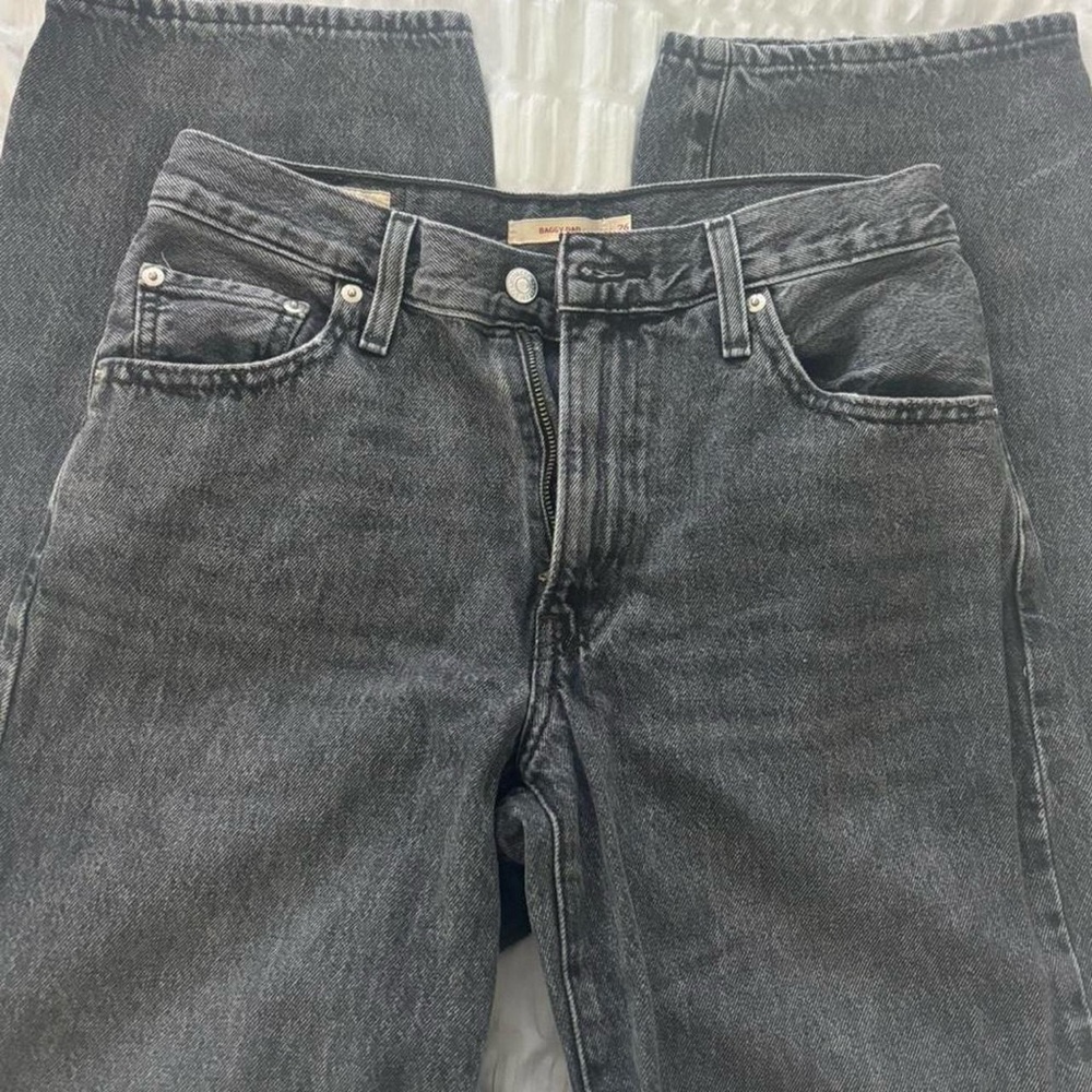 Levi's Women's Boyfriend Jeans in Washed Black